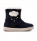 GEOX Trottola navy leather ankle boots