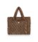 Buy Guess Brown braided synthetic fur Ilde bag