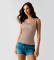 Buy Guess Taupe tank top with embroidered logo