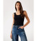 Buy Guess Sleeveless black ribbed knitted top