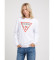 Comprar Guess Sudadera con tríangulo logo blanco