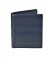 Guy Laroche Leather wallet GL-3700 blue stripes -8.5x10x1.5cm