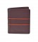 Guy Laroche Leather wallet GL-3700 burgundy stripe -8.5x10x1.5cm