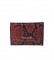 Guy Laroche Pequeno porta-moedas de pele de cobra gravado GL-7455 Borgonha -13x9x2cm