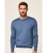 Hackett Merino jumper Round neck blue