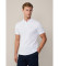 Comprare Hackett London Polo bianca in piqué vestibilità slim