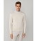 Comprar Hackett London camisola de gola redonda algodão seda branco creme