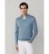 Comprare Hackett London maglione blu con cerniera a un quarto