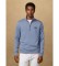 Buy Hackett London Quarter zip sweatshirt with blue logo