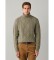 Buy Hackett London Olive green Argyle turtleneck sweater