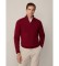 Comprare Hackett London Maglione in lana con zip rossa
