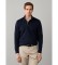 Buy Hackett London Navy Twill Jacquard Sweatshirt