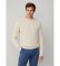 Comprare Hackett London maglione girocollo in cotone e lino beige