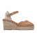 Comprare Hispanitas Espadrillas Sofia 5 in pelle marrone rotto -Altezza tacco 5cm-