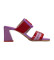 Buy Hispanitas Mallorca leather sandals lilac, red -Heel height 6.5cm