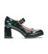 Hispanitas Mary Jane Tokio green leather shoes -Height heel 7cm- 