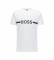 BOSS Camiseta Slim Fit de Algodón con Protección Solar blanco