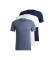 HUGO Pack 3 T-Shirts com logótipo azul, azul-marinho, branco