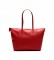 Lacoste L.12.12 Concept Tote Bag avec fermeture Ã©clair rouge -35x30x14cm