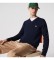 Lacoste Ecological Cotton Pullover with navy Pico Collar