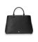 Comprar Lauren Ralph Lauren Bolsa satchel Hanna grande de couro preto