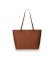 Kopen Lauren Ralph Lauren Bruine Karly medium crossbody tote van leer