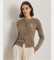 Comprare Lauren Ralph Lauren Cardigan in cotone lavorato a maglia marrone