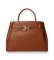 Comprare Lauren Ralph Lauren Borsa a tracolla grande in pelle marrone Blaike