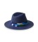 Acheter Lauren Ralph Lauren Fedora en paille avec bordure paisley marine