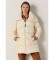 Lois White puffer quilted coat
