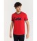 Lois Jeans T-shirt à manches courtes à logo contrasté et haute densité rouge