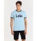 Lois Jeans T-shirt de manga curta de alta densidade com logótipo em contraste azul