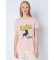 Lois Jeans T-shirt a maniche corte con stampa rosa