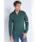 Lois LOIS JEANS - Long sleeve polo shirt with green sleeve patches