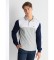 Buy Lois Jeans Long sleeve tricolour polo shirt with grey logo