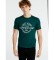 Lois T-shirt a maniche corte con grafica fiammata verde