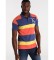 Lois Multicolor Woven Stripe Short Sleeve Polo Shirt