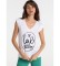 Lois T-shirt Lois Jeans - Branco com pescoÃ§o em V sem mangas