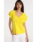 Lois T-shirt Lois Jeans - Coleira Slub Peak Collar amarela