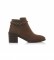 Mariamare Brown ankle boots with buckle detail -Heel height 7cm