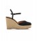 Mariamare Sandals 68386 black -Height 7cm wedge