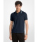 Comprare Michael Kors Polo in cotone a maglia semplice con finiture blu navy