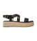 Kopen Michael Kors Lynn leren sandalen zwart