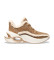 Comprar Michael Kors Zapatilla Toni de piel desgastada y sherpa marrón