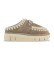 Comprare Mou Zoccoli Bounce Clog in pelle con logo in metallo, tortora