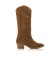 Buy Mustang Brown Teo leather boots -Heel height 5cm