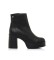 Mustang Leather dress ankle boots Sixties Black- Heel height 8cm