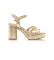 Comprare Mustang Sandali eleganti Britt dorati - Altezza tacco 7 cm