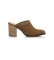 Mustang Uma Brown leather shoes -Heel height 7cm