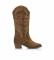 Mustang Cowboy style leather boots brown Teo - Heel height 5cm